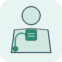 Foot health practitioner icon