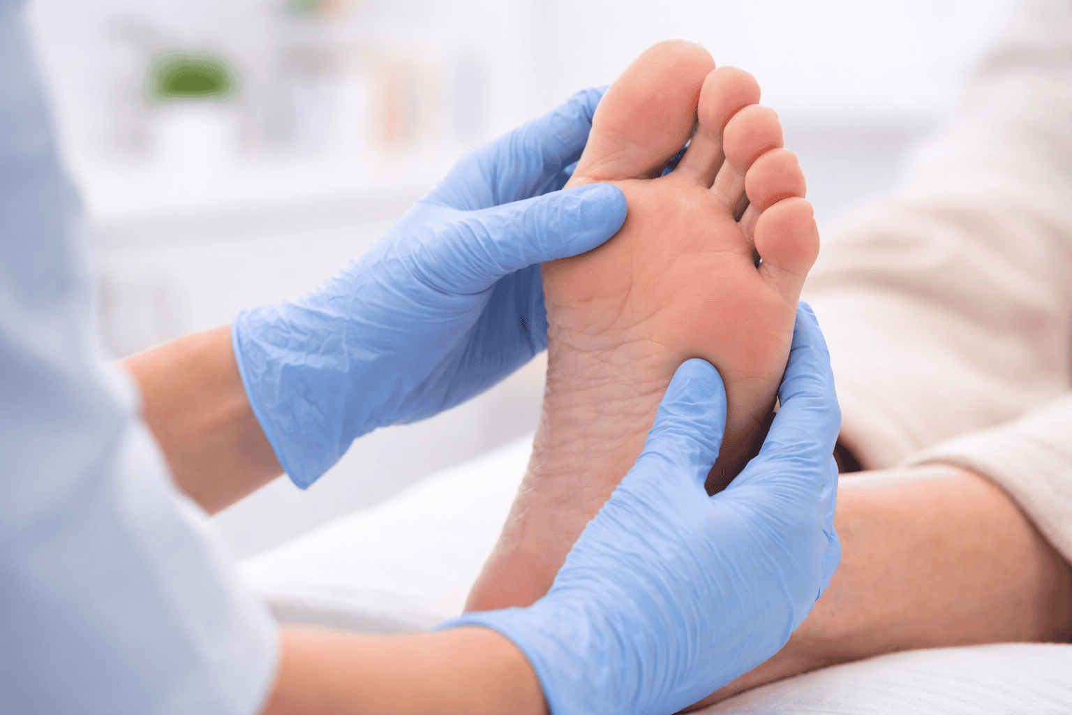 Diabetic foot care examination